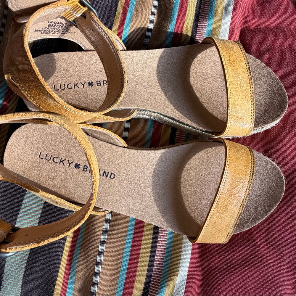 Lucky Brand Women's yellow Sandals 6